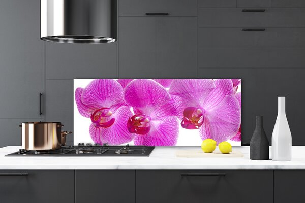 Sklenený obklad Do kuchyne Kvety rastlina príroda 125x50 cm