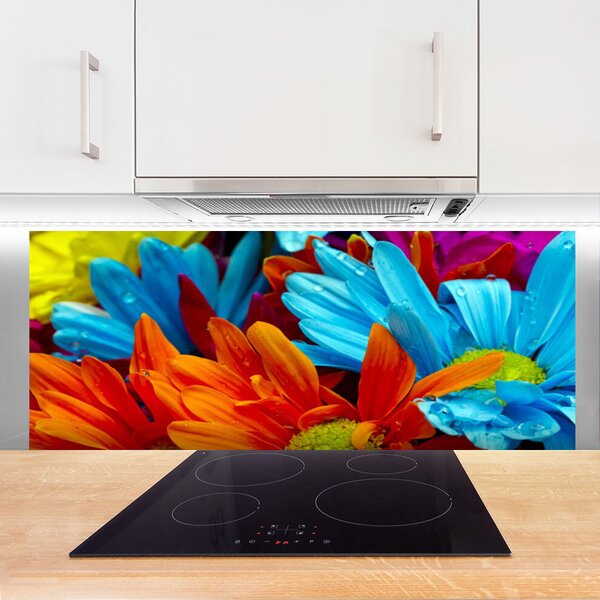 Sklenený obklad Do kuchyne Kvety rastlina príroda 125x50 cm