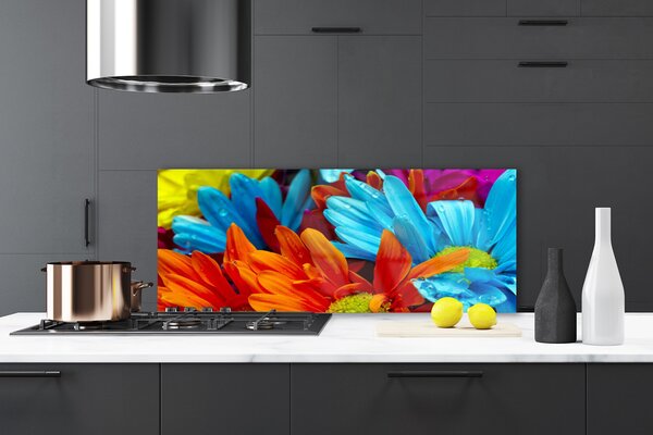 Sklenený obklad Do kuchyne Kvety rastlina príroda 125x50 cm
