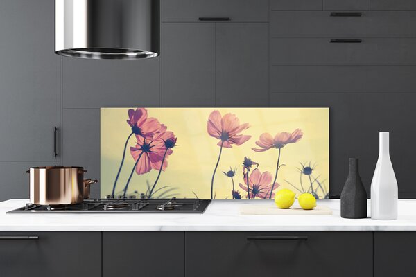 Sklenený obklad Do kuchyne Kvety rastlina príroda 125x50 cm