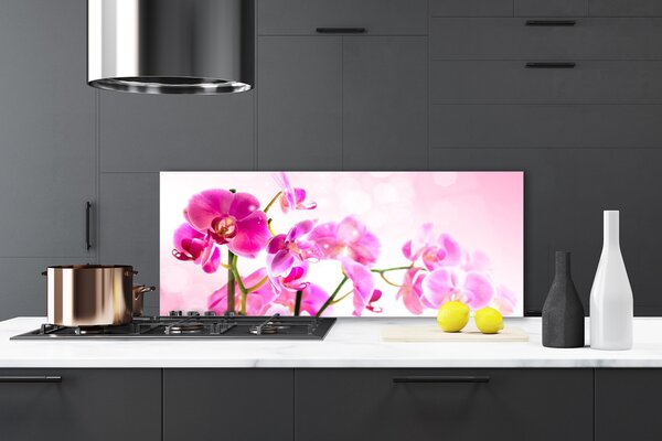 Sklenený obklad Do kuchyne Kvety rastlina príroda 125x50 cm