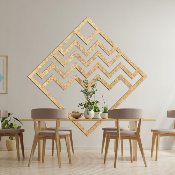 Drevená geometrická dekorácia štvorec | SENTOP PR0397-A