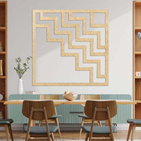 Drevená geometrická dekorácia štvorec | SENTOP PR0397-A