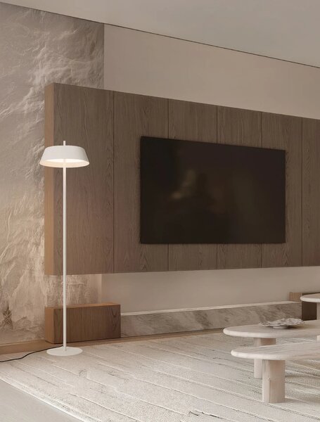 Moderná stojaca lampa Velio Biela