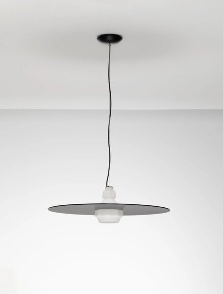LED moderný luster Lora Čierna 60