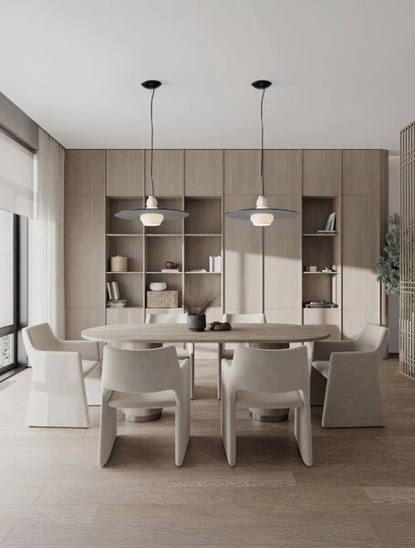 LED moderný luster Lora Čierna 45