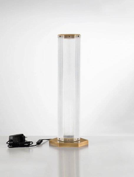 Moderná stolová lampa Essenzo Medená