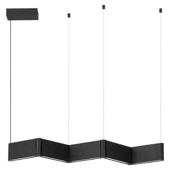 LED moderný luster Flusso Čierna