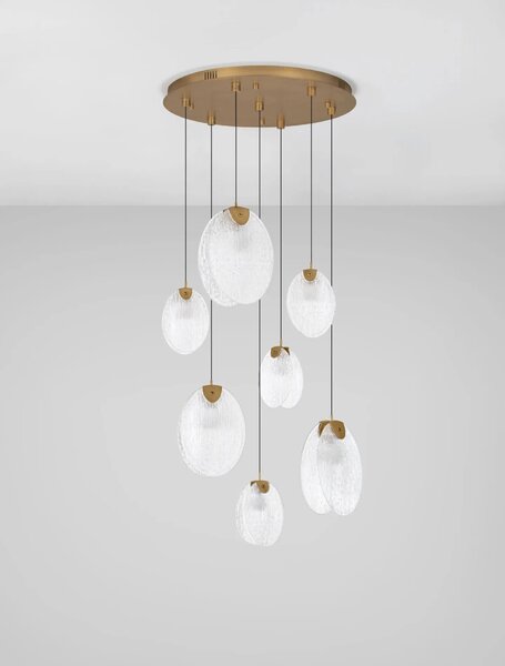 LED moderný luster Shelina Medená