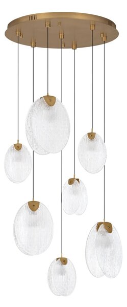 LED moderný luster Shelina Medená