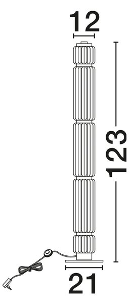 Minimalistická stojaca lampa Liessa