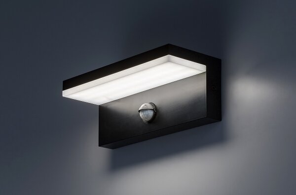 Rabalux 77115-LED Von. nás. svietidlo so senzorom ZARAGOZA LED/9W/230V IP54 čierna