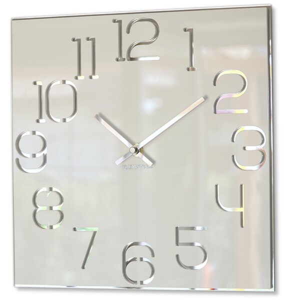 Dekorstudio Moderné nástenné hodiny DIGIT biele - 50cm
