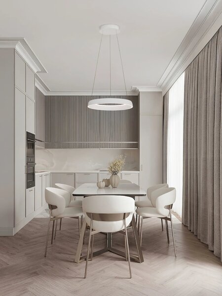 LED moderný luster Ovia 45 Biela