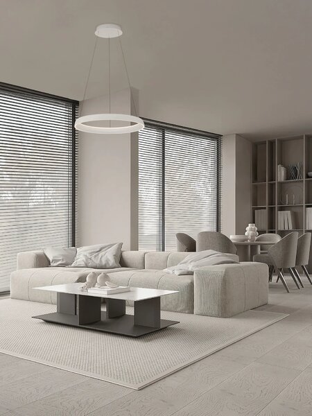 LED moderný luster Ovia 45 Biela (9695703)