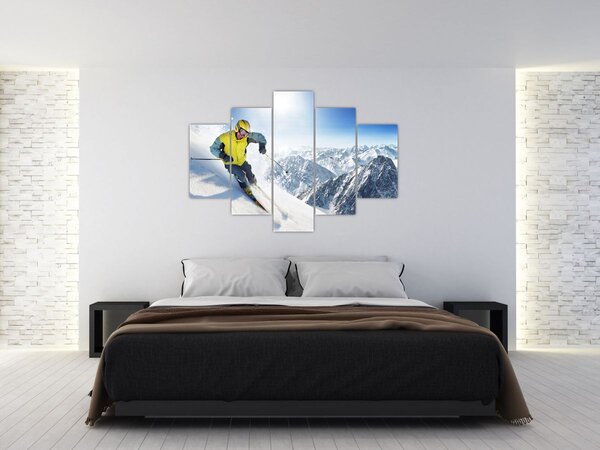 Obraz - Lyžiar (150x105 cm)