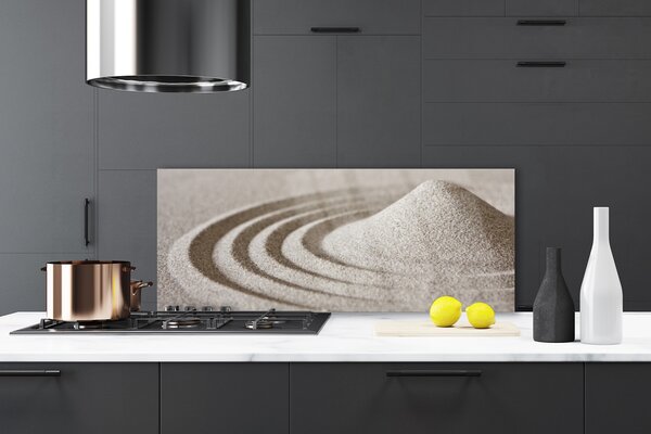 Sklenený obklad Do kuchyne Piesok umenie 125x50 cm