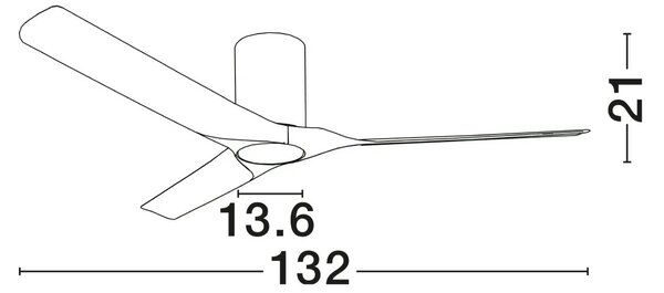 Moderný ventilátor Polar Biela