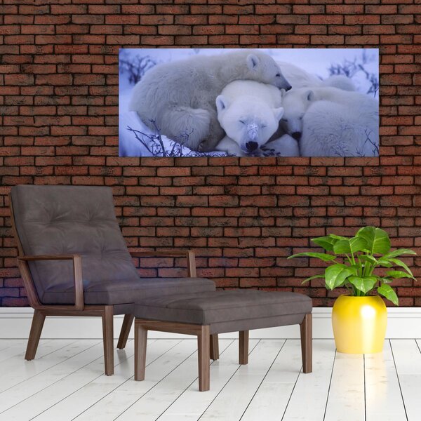 Obraz - Ľadové medvedíky (120x50 cm)