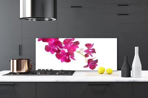 Sklenený obklad Do kuchyne Kvety rastlina príroda 125x50 cm