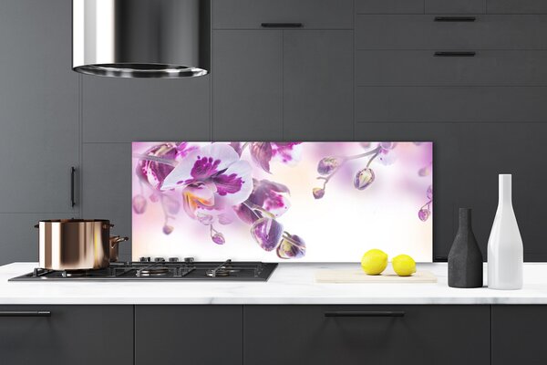Sklenený obklad Do kuchyne Kvety rastlina príroda 125x50 cm