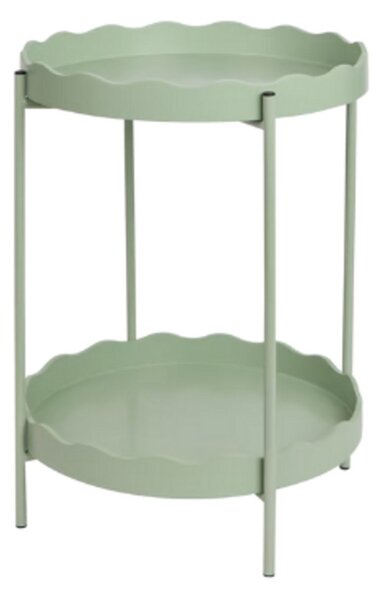Odkladací stolík RAVELO Ø 40,5 cm, zelený