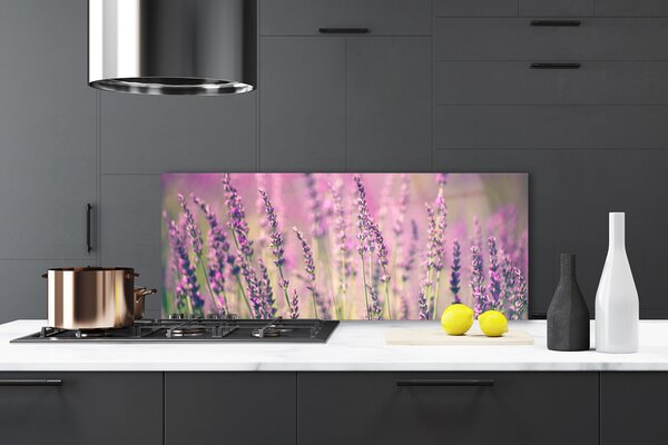 Sklenený obklad Do kuchyne Kvety rastlina príroda 125x50 cm