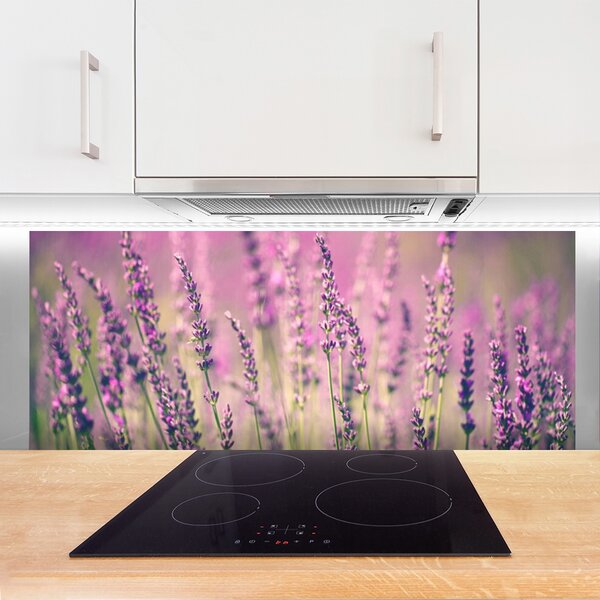 Sklenený obklad Do kuchyne Kvety rastlina príroda 125x50 cm