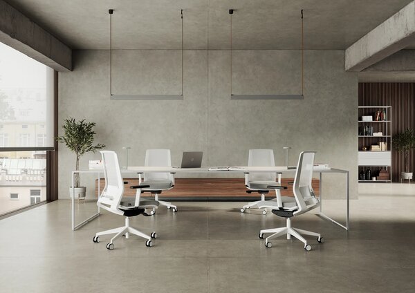 LD SEATING - Kancelárska stolička LOOK 271 - biely rám