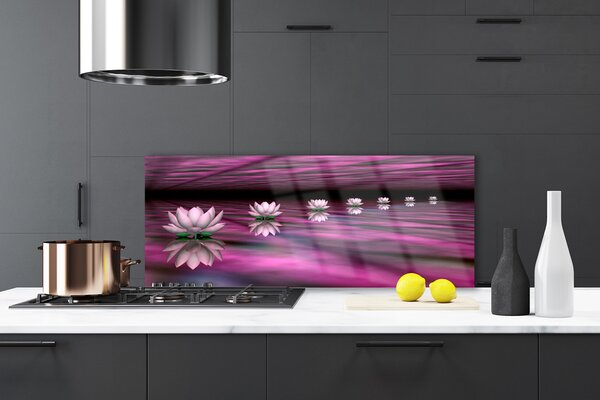 Sklenený obklad Do kuchyne Kvety rastlina príroda 125x50 cm
