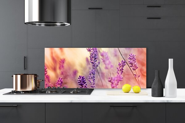 Sklenený obklad Do kuchyne Kvety rastlina príroda 125x50 cm