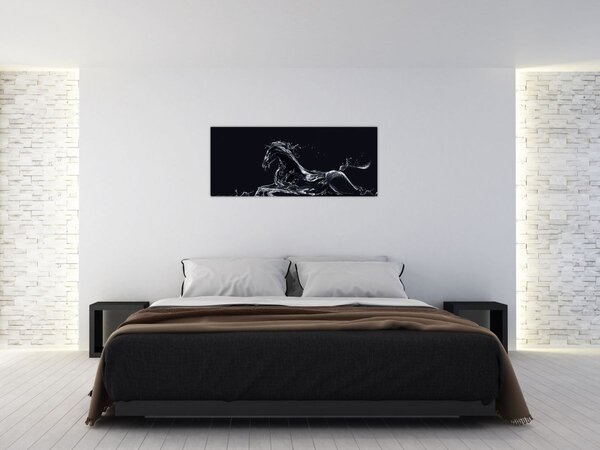 Obraz - Kôň a voda (120x50 cm)