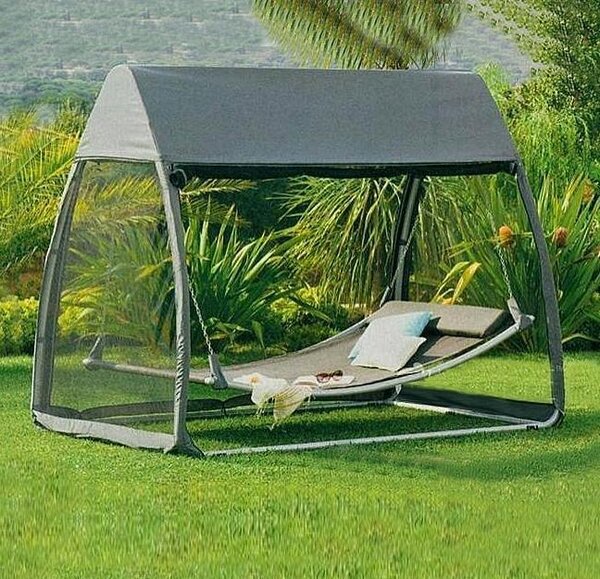 Záhradné relaxačné lehátko s ochr.sieťou AVENBERG Paradiso