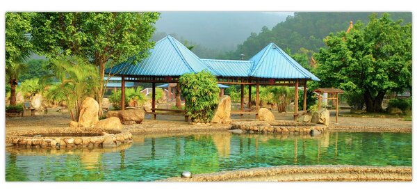 Obraz - Shanghai hotel park (120x50 cm)