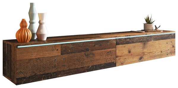 NÍZKA KOMODA, starobylý dub, 180/30/33 cm P & B - Online Only drobný nábytok, Online Only