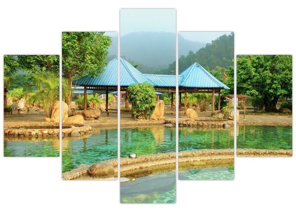 Obraz - Shanghai hotel park (150x105 cm)