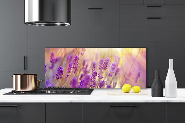Sklenený obklad Do kuchyne Kvety rastlina príroda 125x50 cm