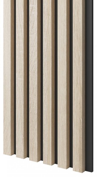 Akustický panel, podklad MDF doska, úzka lamela, dub Sonoma, 30x275 cm