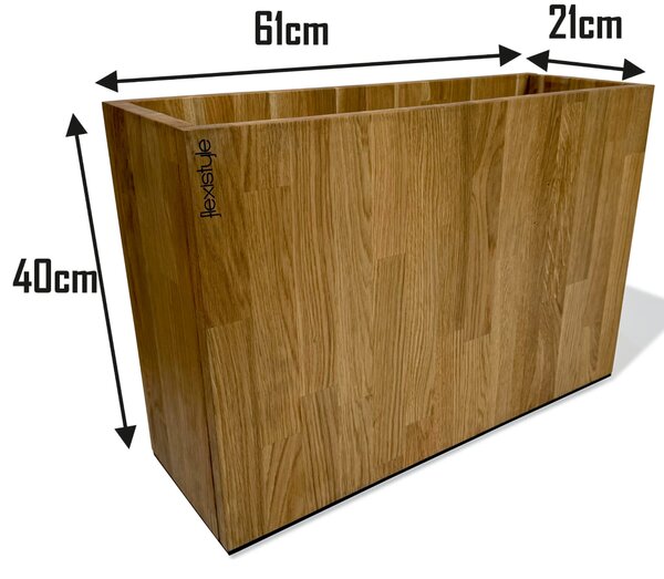 Dekorstudio Elegantný drevený dubový kvetináč do interiéru aj exteriéru 60x40x20cm