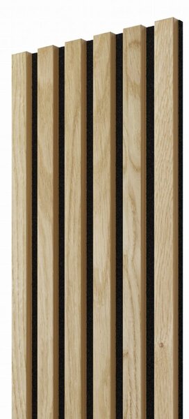 Akustický panel, dubová dyha, čierny filc, 30x275 cm