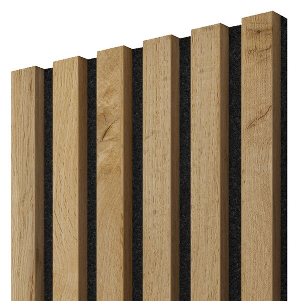 Akustický panel, Dub Wotan, čierny filc, 30x275 cm
