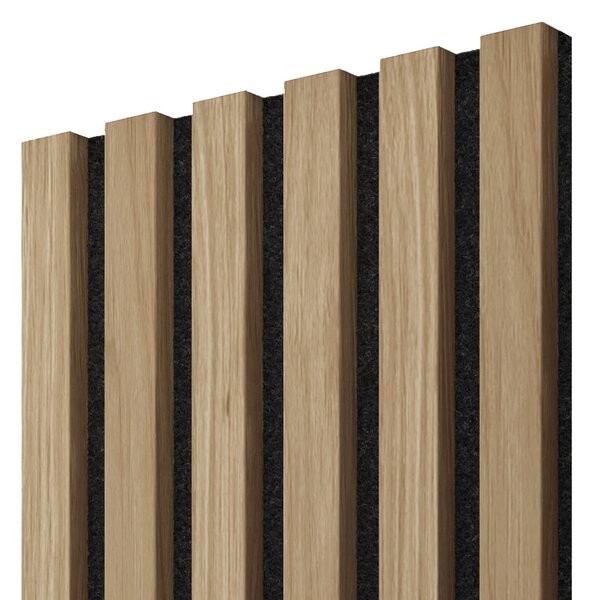 Akustický panel, Dub Natura, čierny filc, 30x275 cm