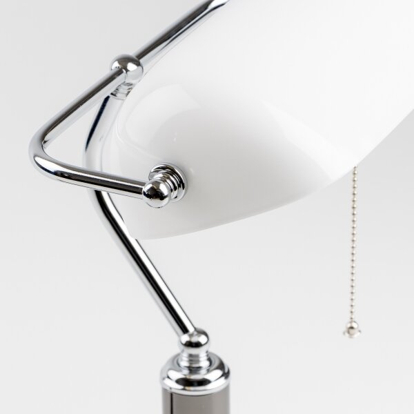 Brilagi - Stolová lampa BANK OFFICE 1xE27/60W/230V čierna/strieborná/biela