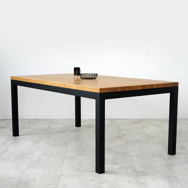 Jedálenský stôl s masívnou dubovou doskou Klasik 1400 x 900 mm