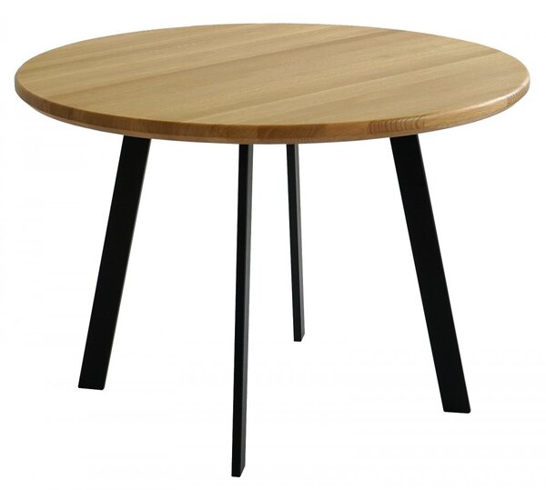 Okrúhly jedálenský stôl Rondo s masívnou dubovou doskou 700 mm