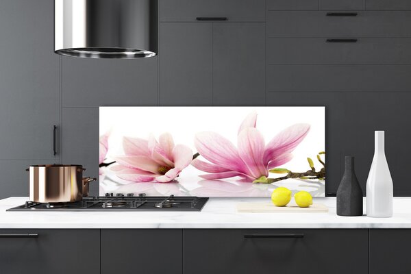 Sklenený obklad Do kuchyne Kvety rastlina príroda 125x50 cm