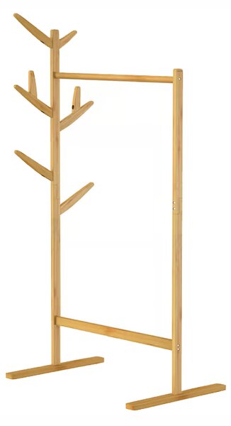 Casaria Bambusový stojan na oblečenie 163 x 66 x 40 cm