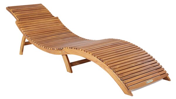 Casaria Ergonomické ležadlo z akáciového dreva