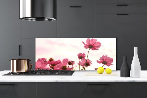 Sklenený obklad Do kuchyne Kvety rastlina príroda 125x50 cm