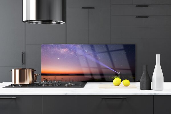 Sklenený obklad Do kuchyne Hviezdy noc mliečna dráha 125x50 cm